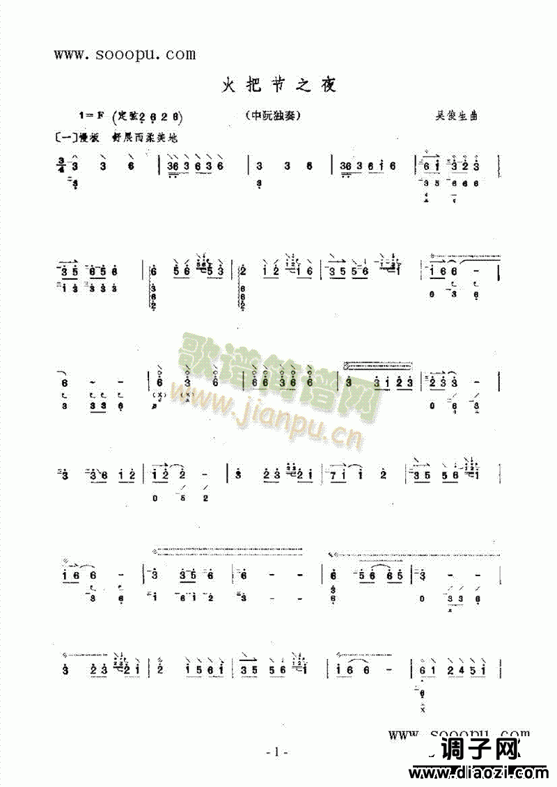 火把节之夜 民乐类 阮