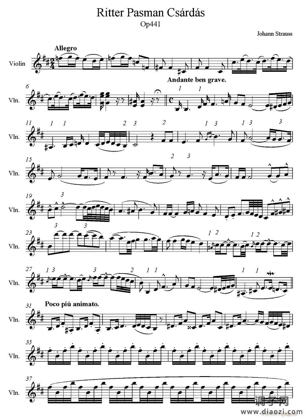 Ritter Pasman csárdás(Op 441)