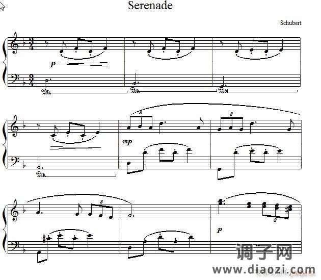 （奥）舒伯特 小夜曲（名曲简易版）