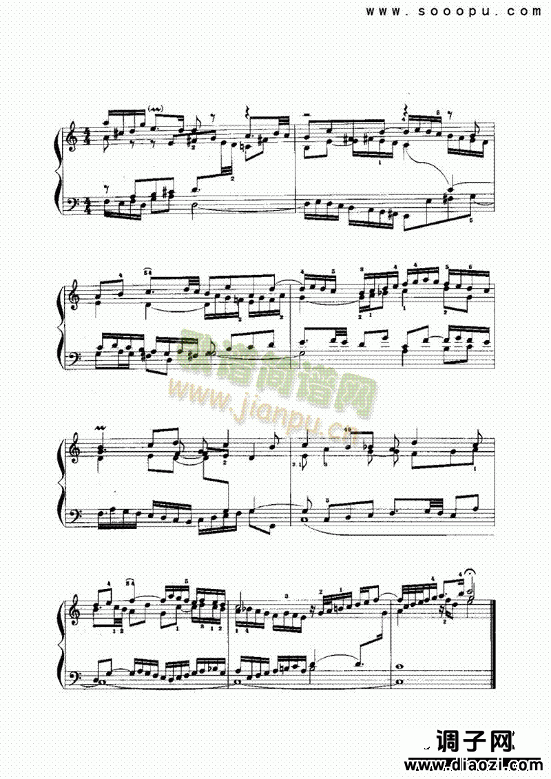 C大调前奏曲与赋格 键盘类 手风琴