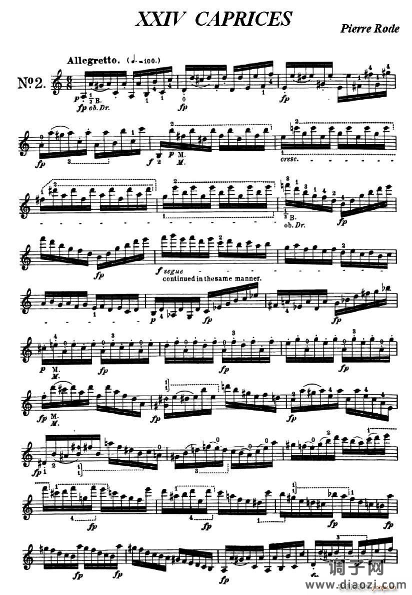 24首小提琴练习曲之2