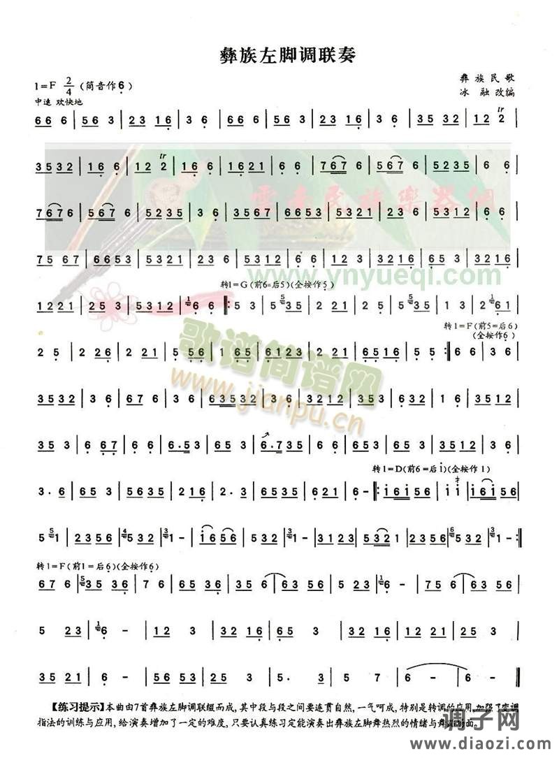 彝族左脚调联奏