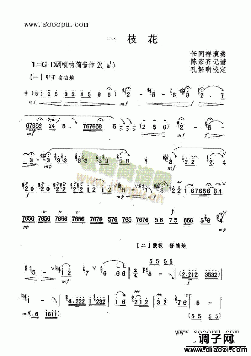 一枝花 民乐类 唢呐