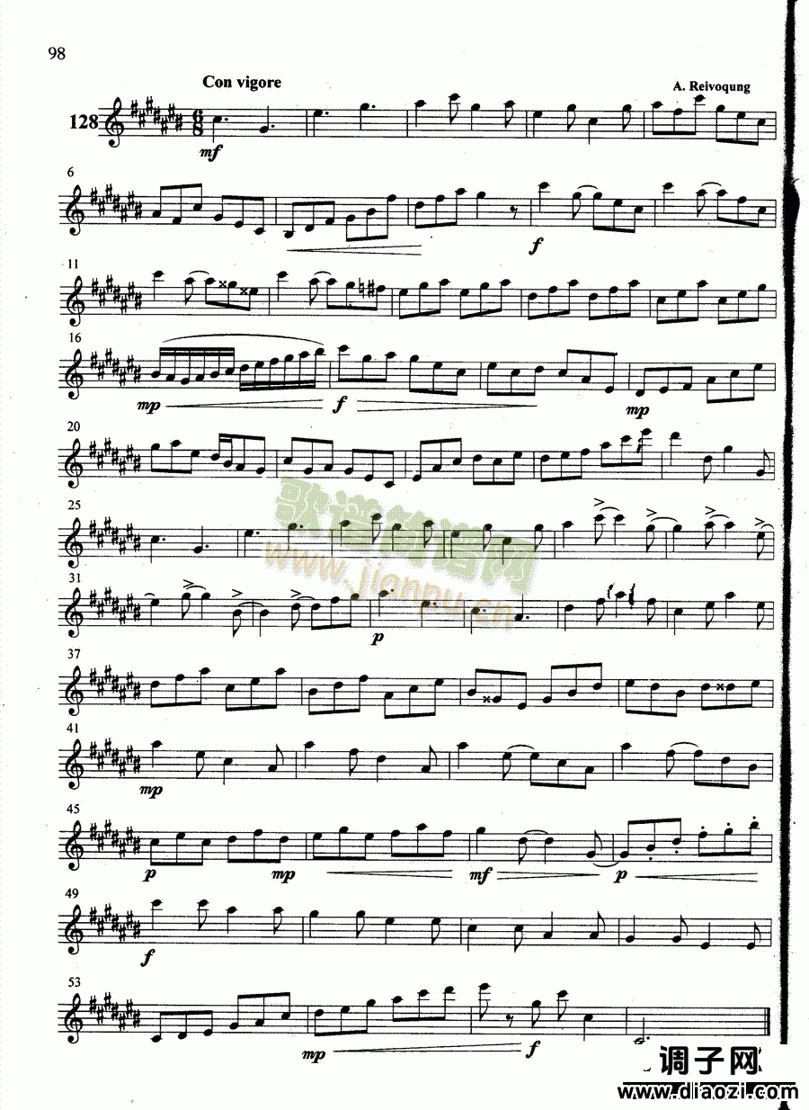 萨克斯管练习曲第100—098页