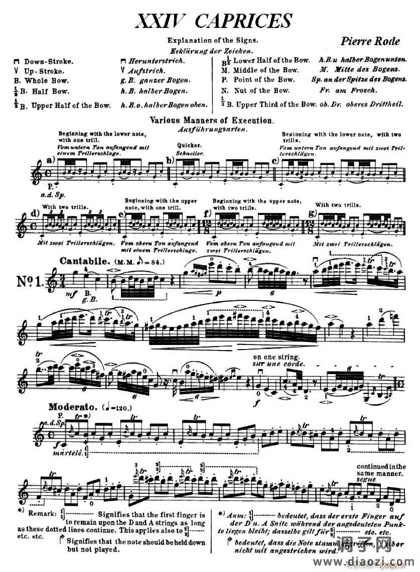 24首小提琴练习曲之1