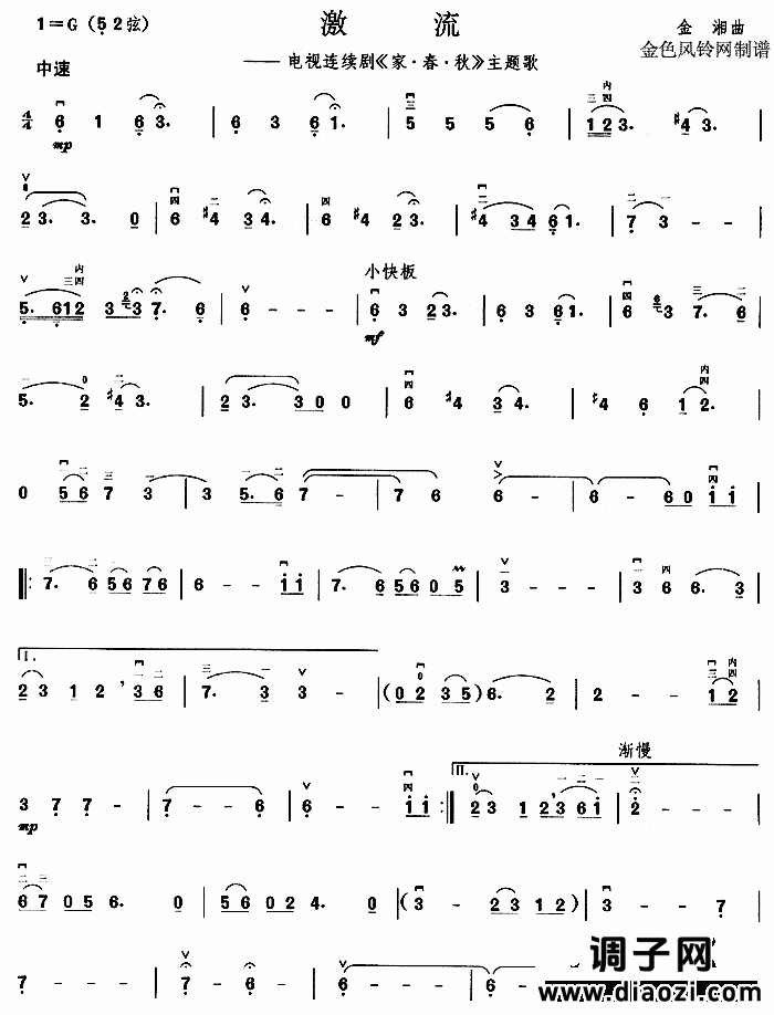 激流(《家·春·秋》主题歌)