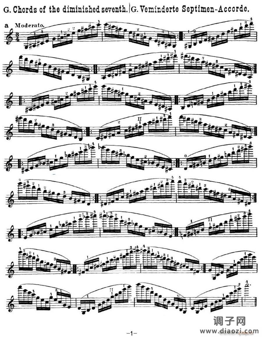 小提琴音阶练习 作品32（Scale Studie-G）