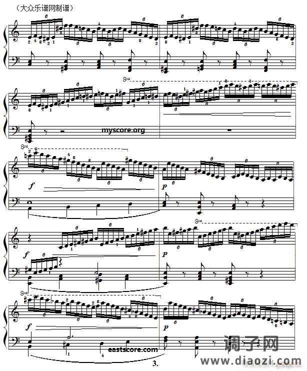 车尔尼《 手指灵巧技术练习》(Czerny 740)第17首