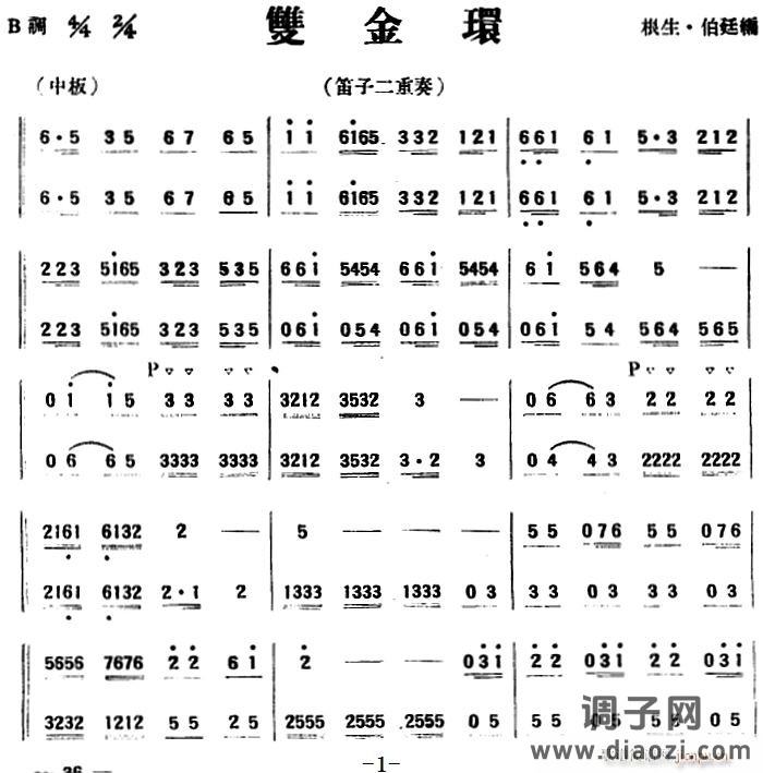 双金环（笛子二重奏） 笛箫