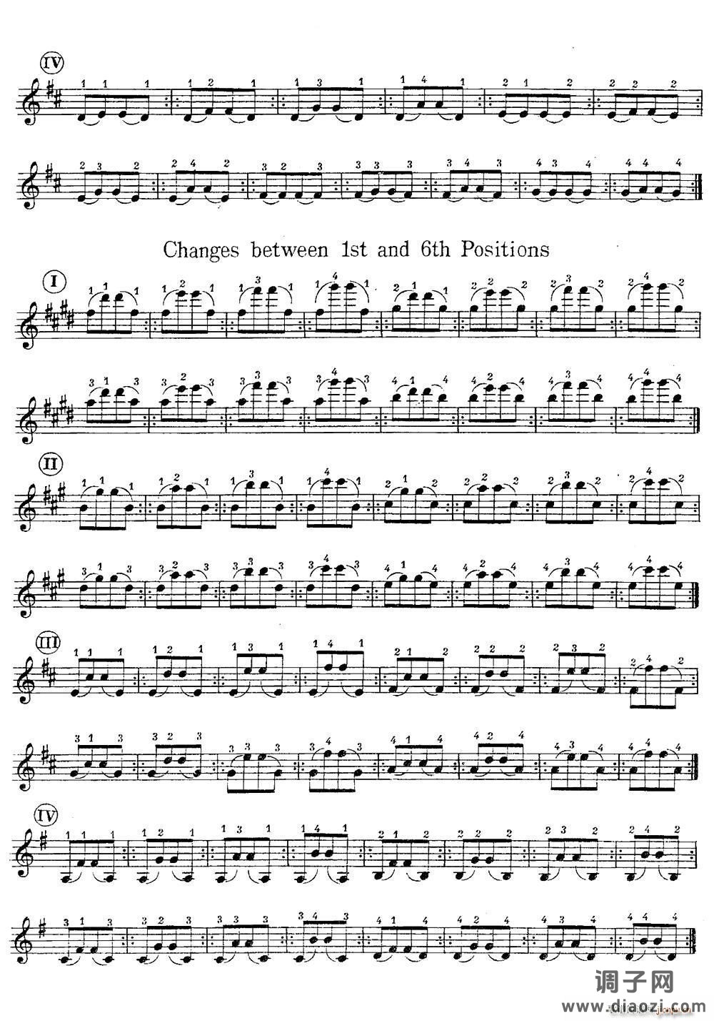 小提琴换把练习曲（第一部分）