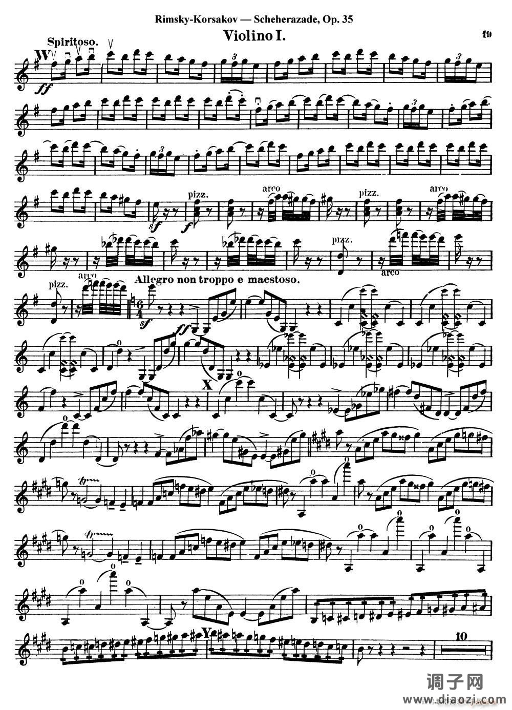 Scheherazade(Ⅳ)Op 35(第一小提琴)