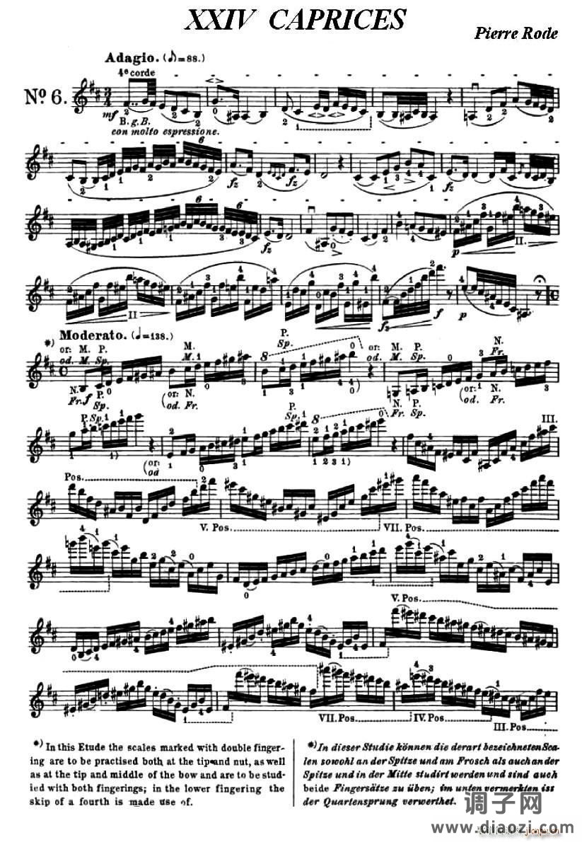 24首小提琴练习曲之6