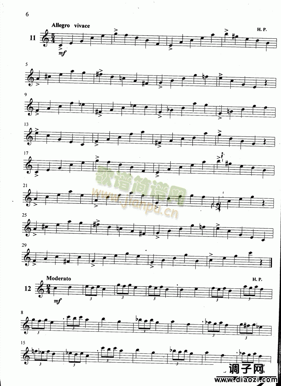 萨克斯管练习曲第100—006页