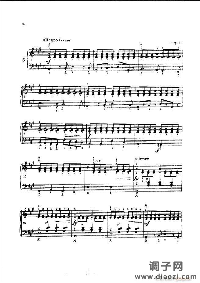 车尔尼手风琴练习曲集 Ⅲ