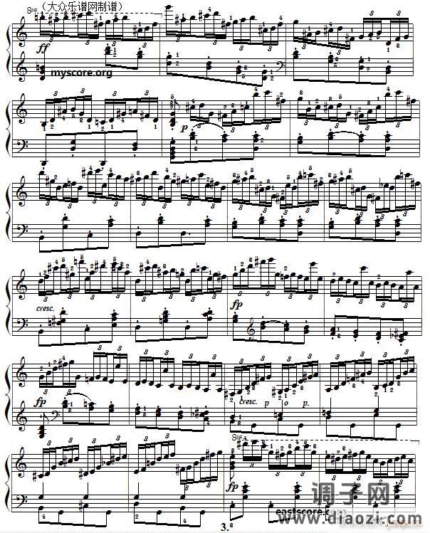 车尔尼《 手指灵巧技术练习》（Czerny 740）第16首