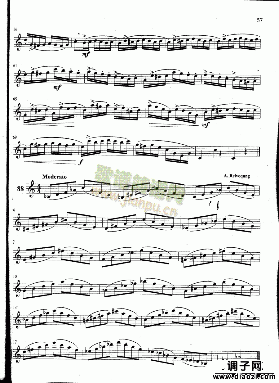 萨克斯管练习曲第100—057页