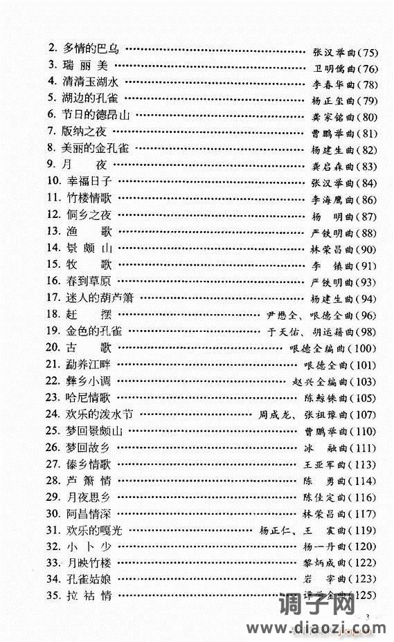 葫芦丝、巴乌实用教程 目录前言1-60
