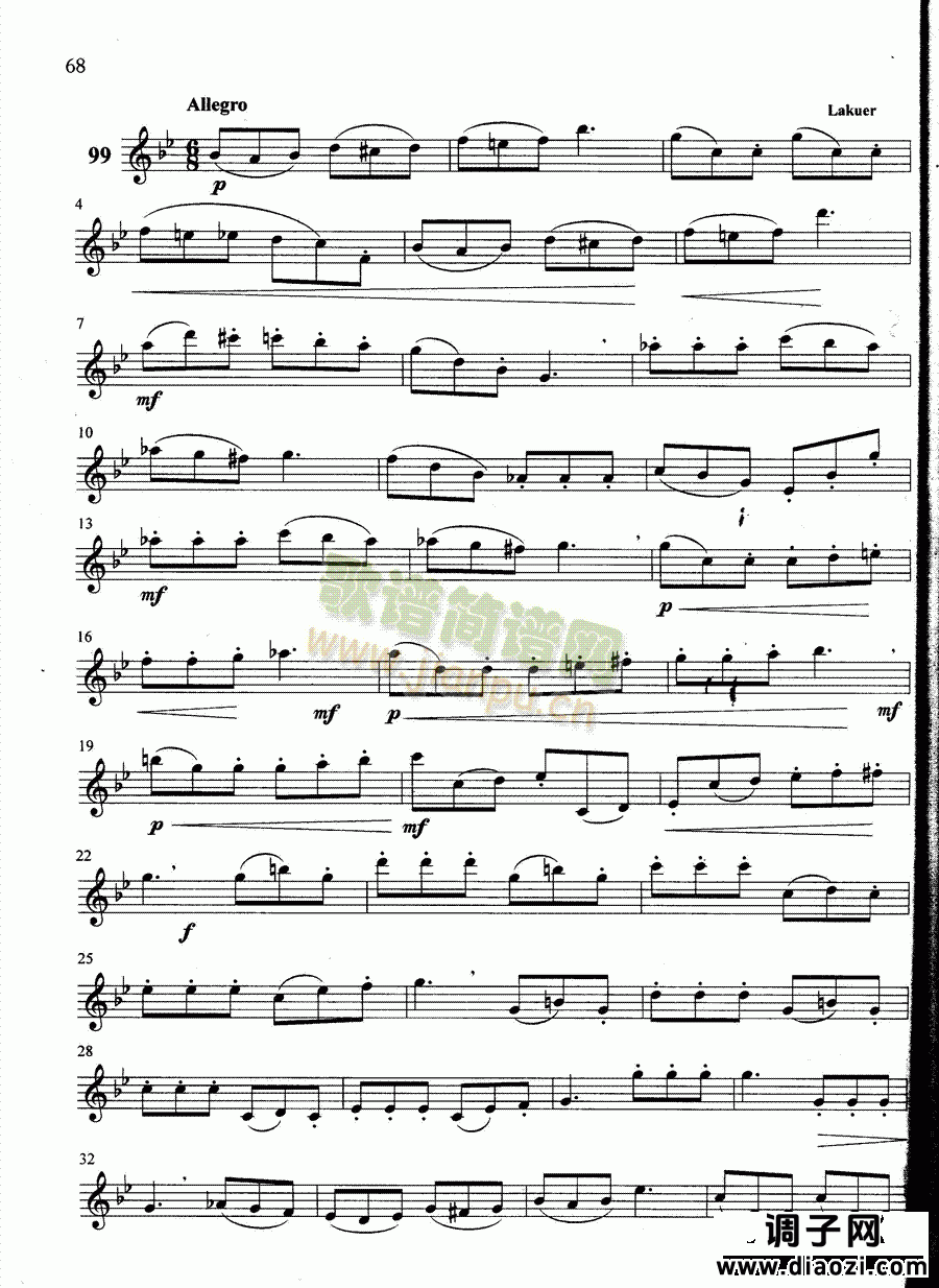 萨克斯管练习曲第100—068页