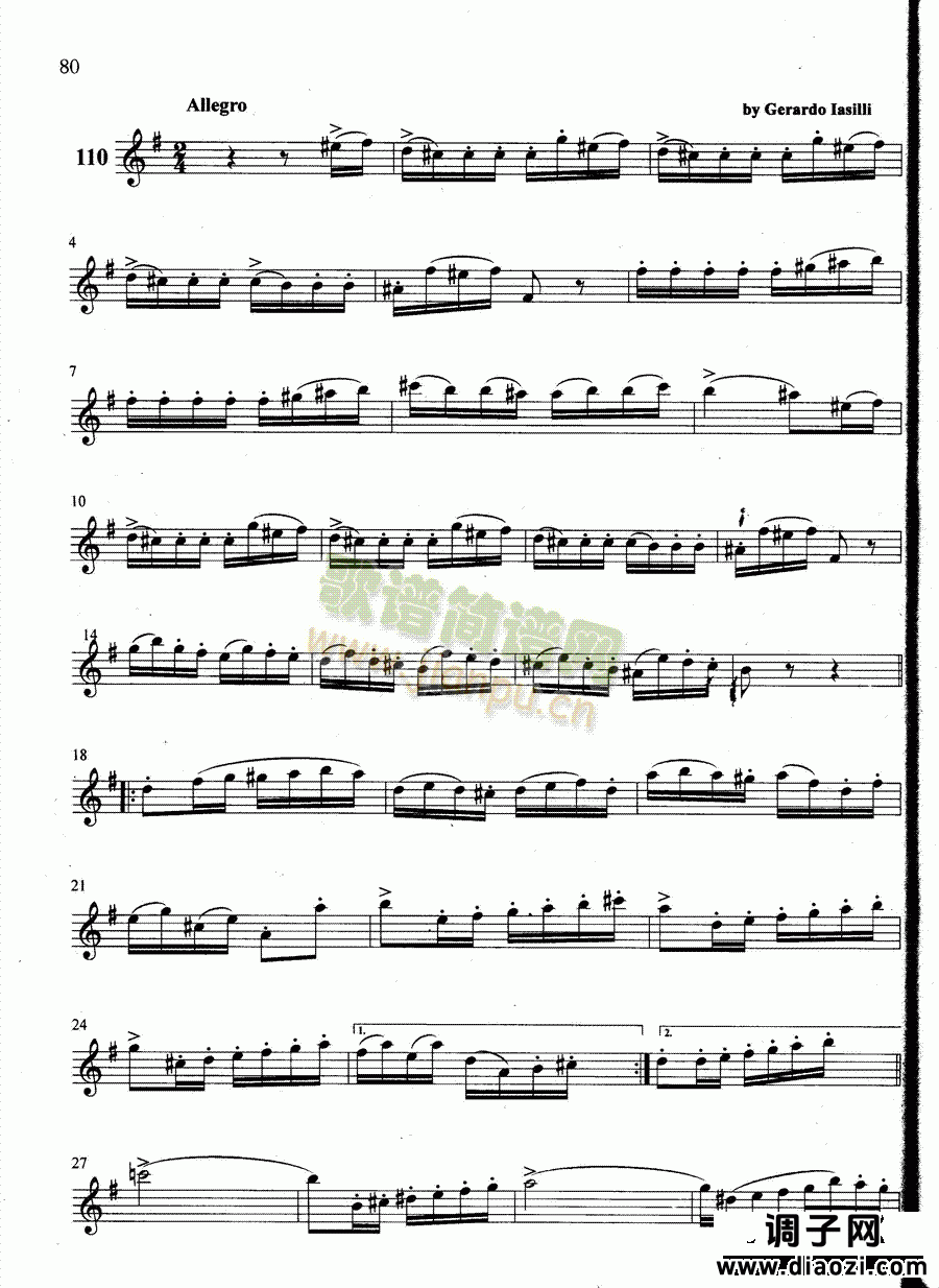 萨克斯管练习曲第100—080页