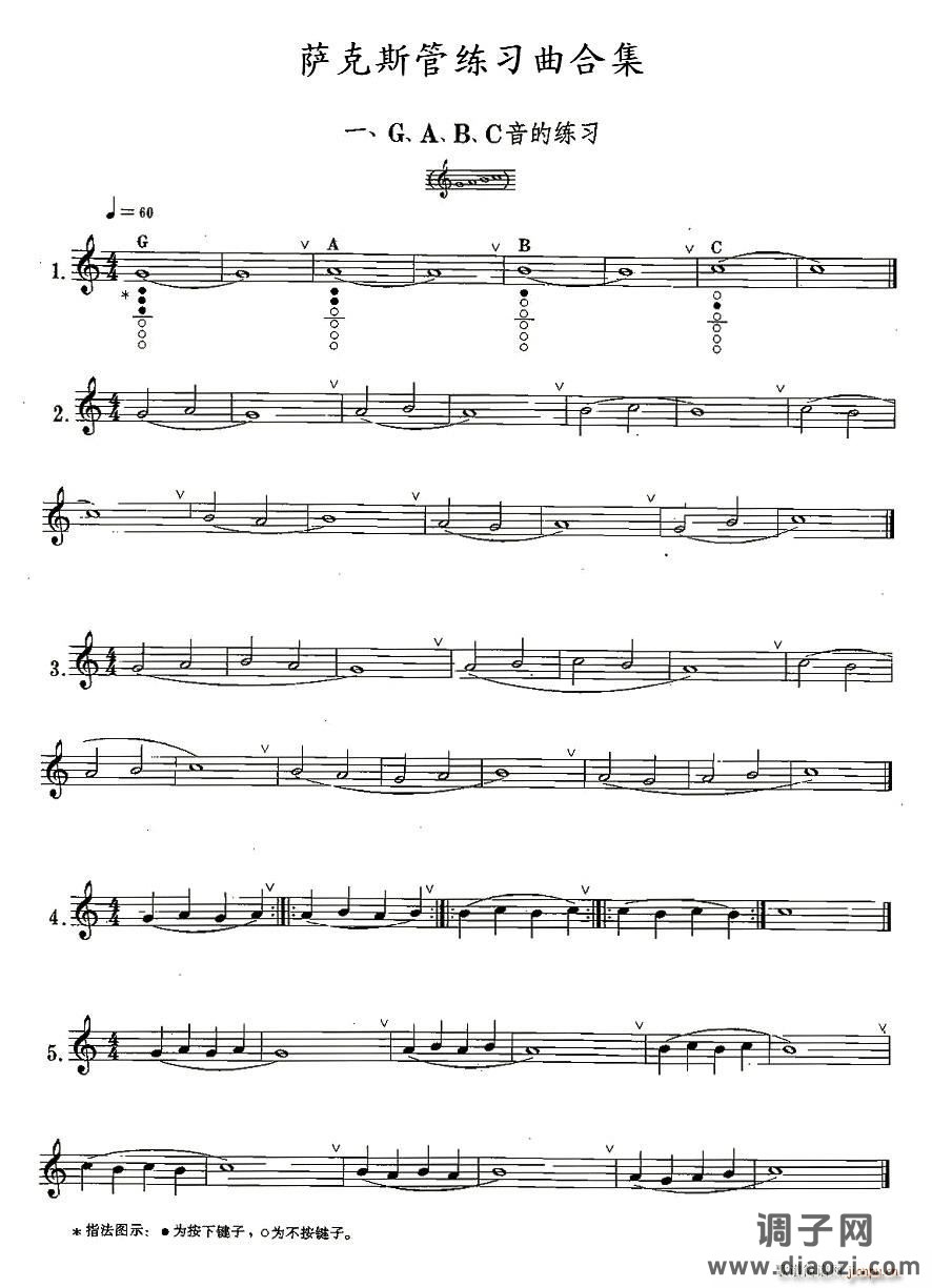 练习曲合集：1、G A B C音的练习