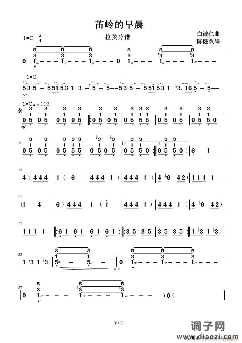 苗岭的早晨(拉弦 )