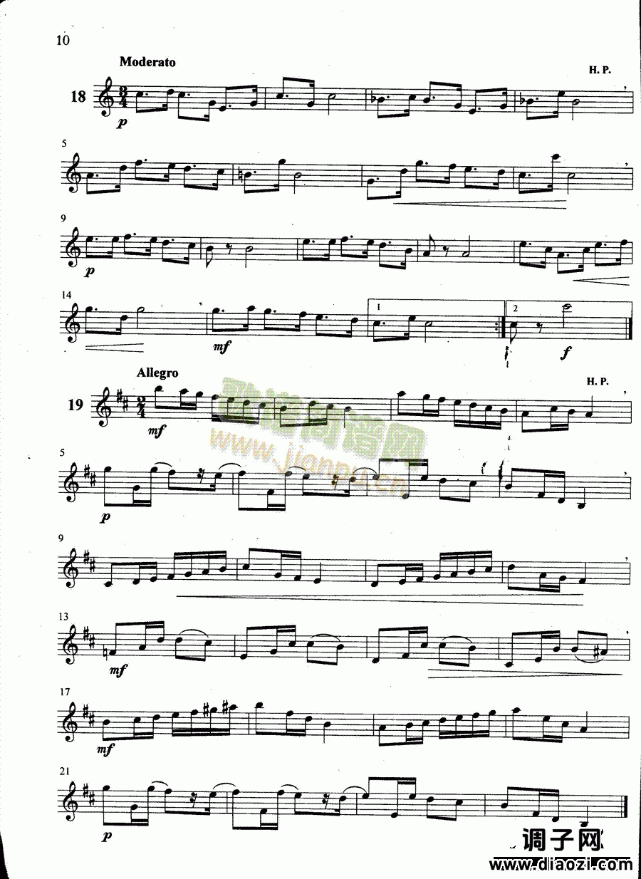 萨克斯管练习曲第100—010页