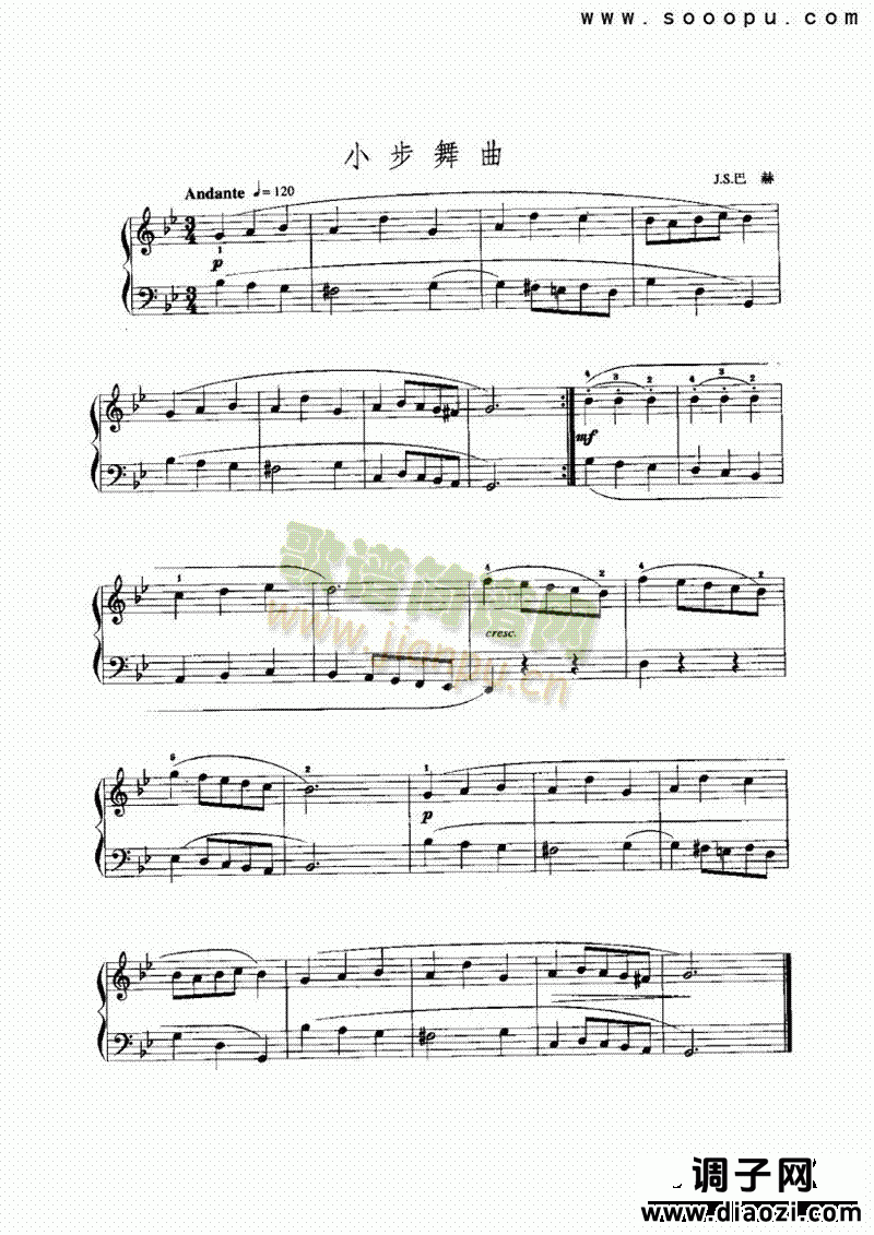 小步舞曲6 键盘类 手风琴