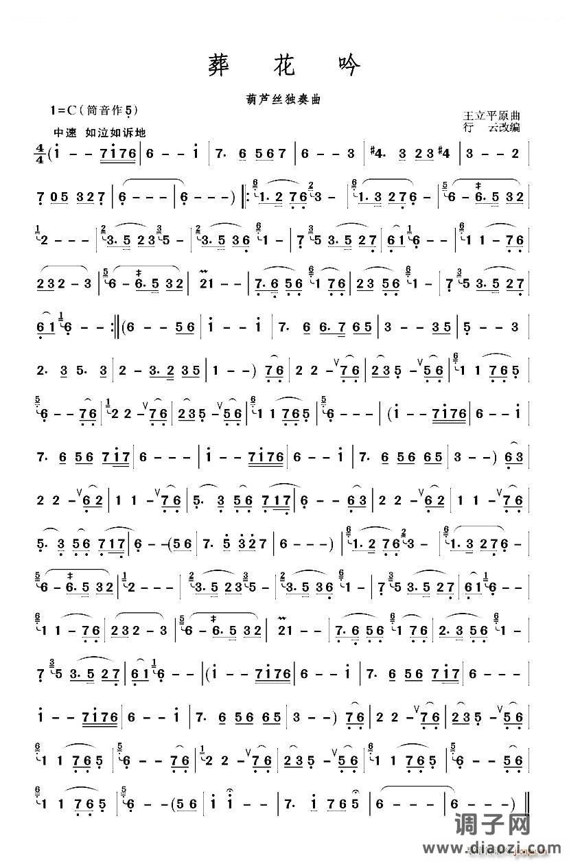 葬花吟（葫芦丝独奏）