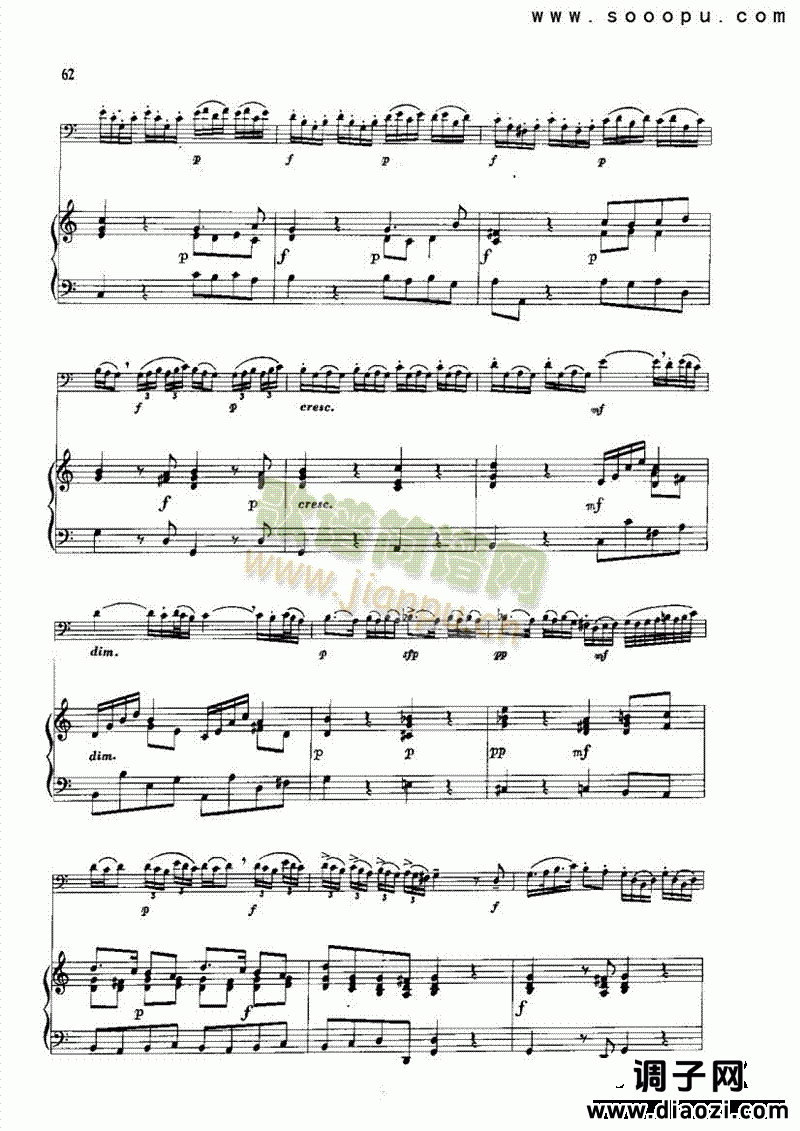 C大调奏鸣曲 管乐类 大管