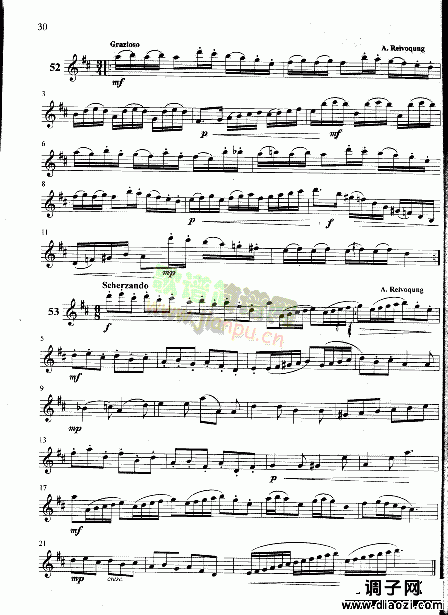 萨克斯管练习曲第100—030页