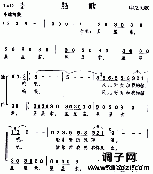 船歌(印尼民歌)