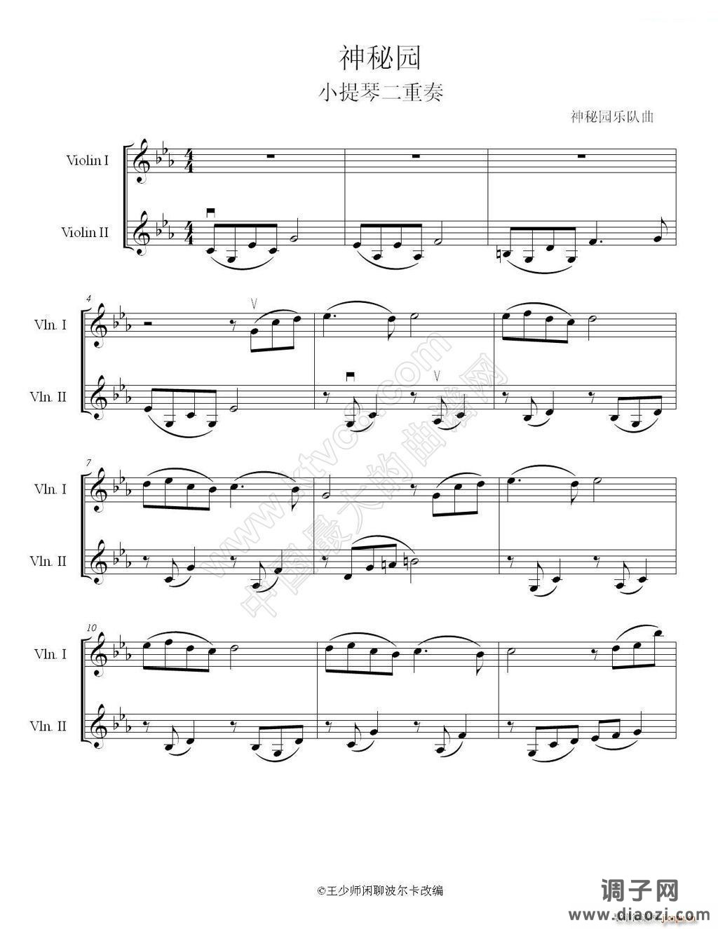 神秘园（小提琴二重奏）