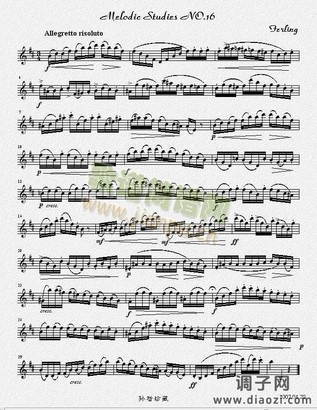 四十八首旋律练习曲之十六