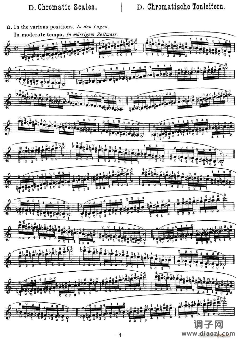 小提琴音阶练习 作品32（Scale Studie-D）