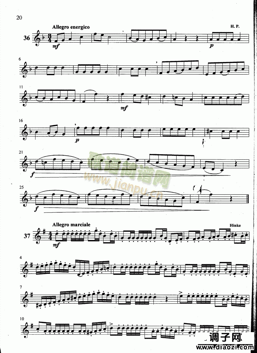 萨克斯管练习曲第100—020页