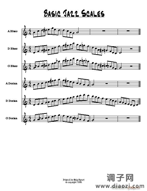 长笛基础爵士音阶练习