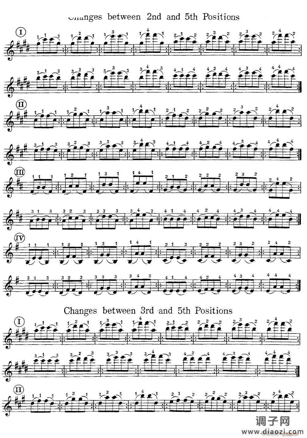 小提琴换把练习曲（第一部分）