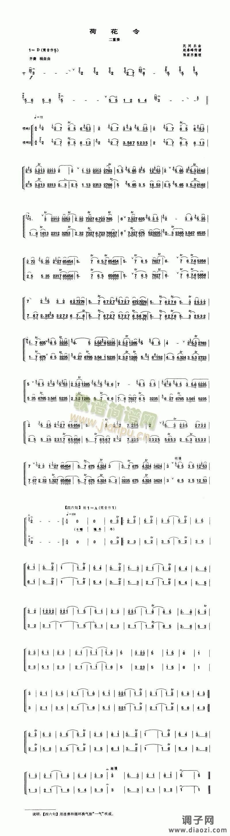 荷花令（二重奏