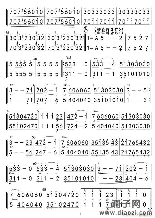 拉德茨基进行曲(竹笛分谱)简02