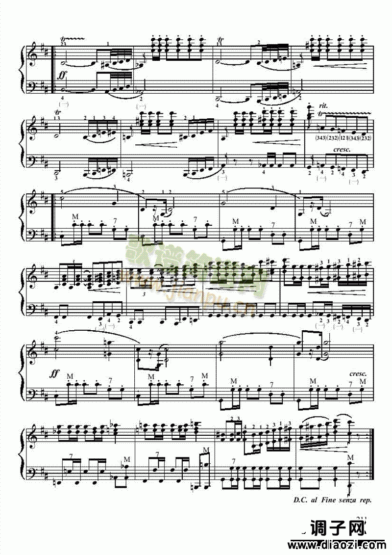 八级乐曲《波罗涅兹》 键盘类 手风琴