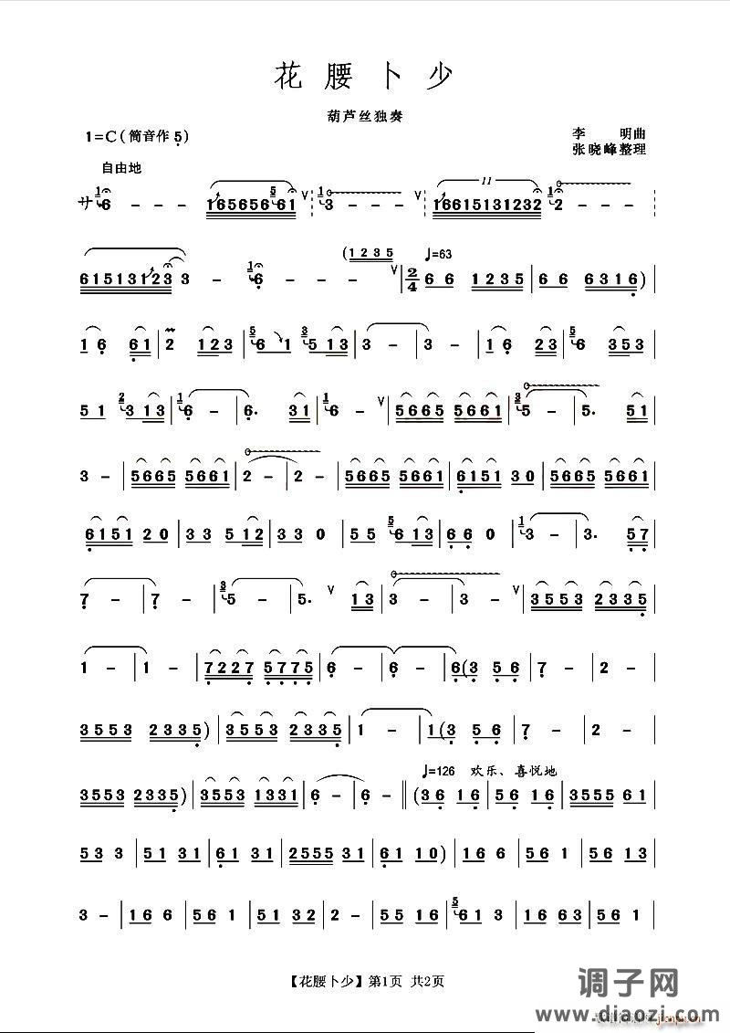 花腰卜少 葫芦丝等