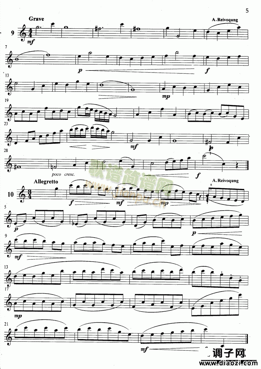 萨克斯管练习曲第100—005页