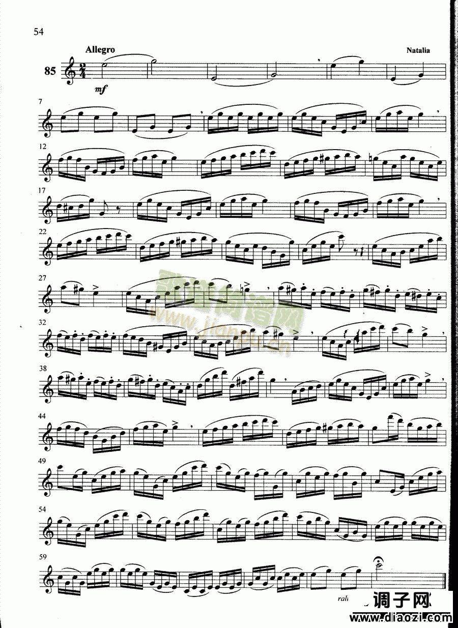 萨克斯管练习曲第100—054页