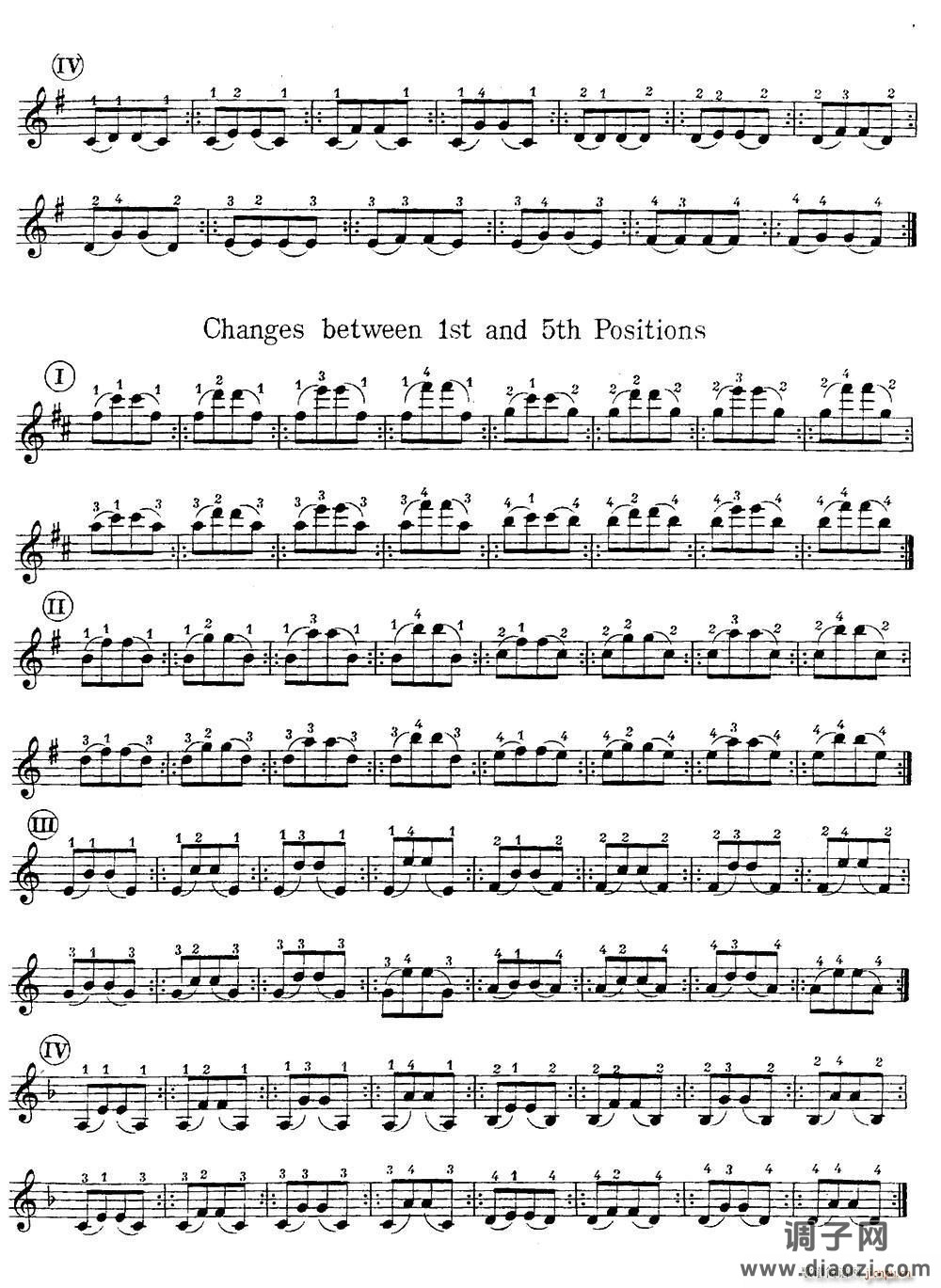 小提琴换把练习曲（第一部分）