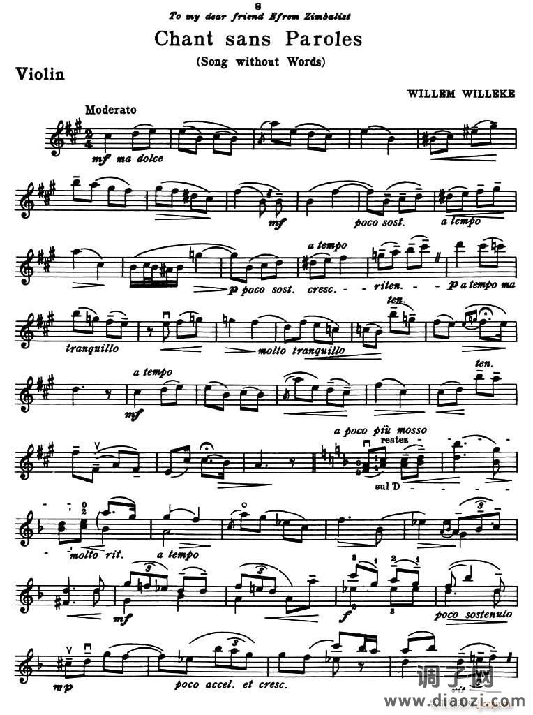 CHANT SANS PAROLES（SONG WITHOUT WORDS）