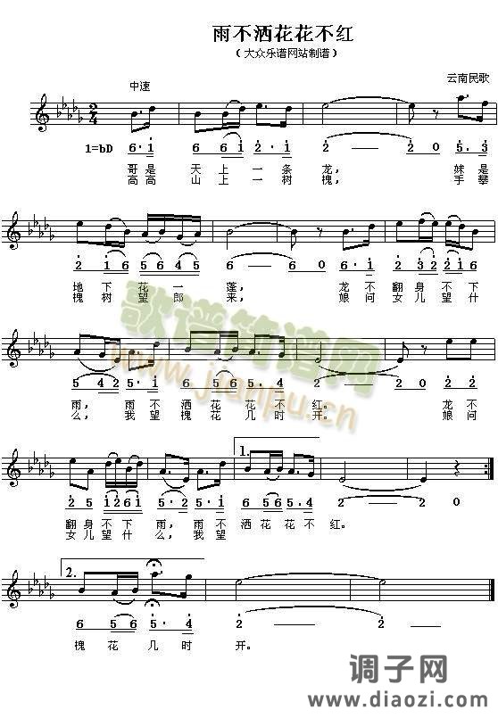 雨不洒花花不红