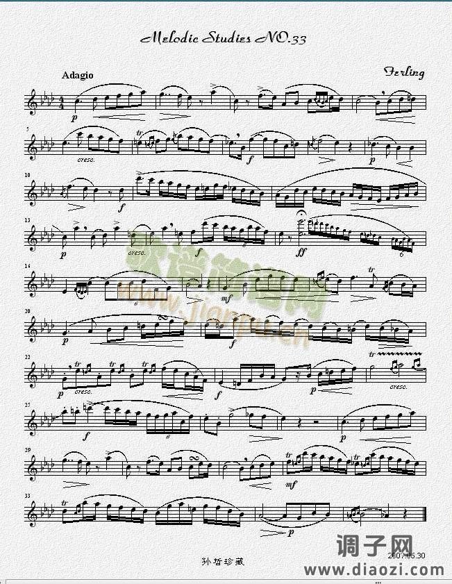 四十八首旋律练习曲之三十三
