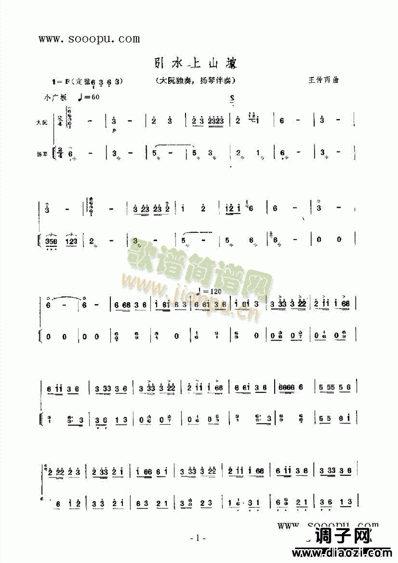 引水上山坡 民乐类 阮