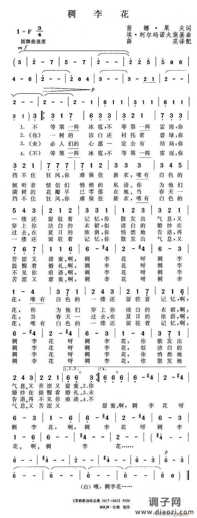 稠李花（前苏联）