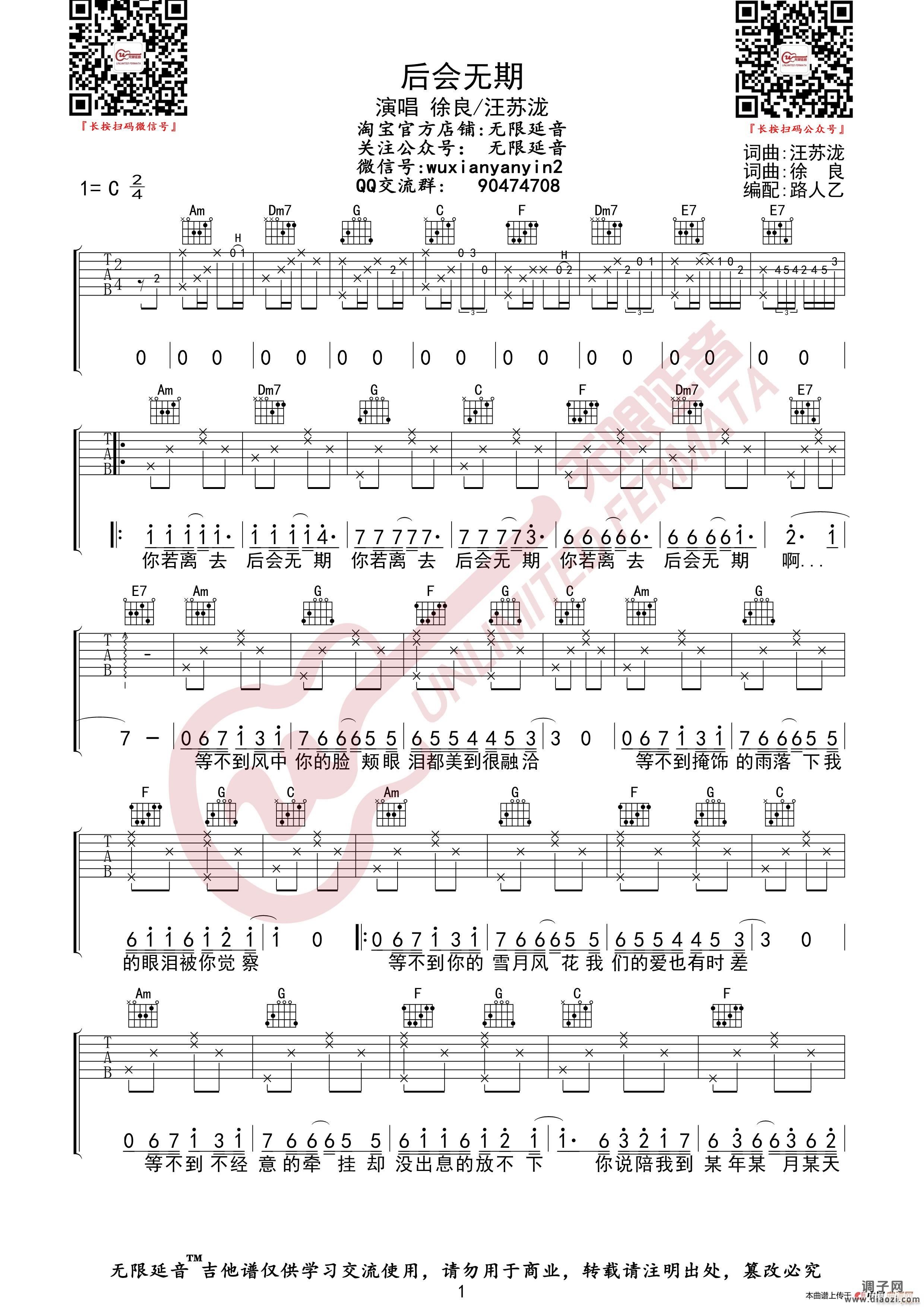 徐良 汪苏泷 后会无期 （无限延音编配）